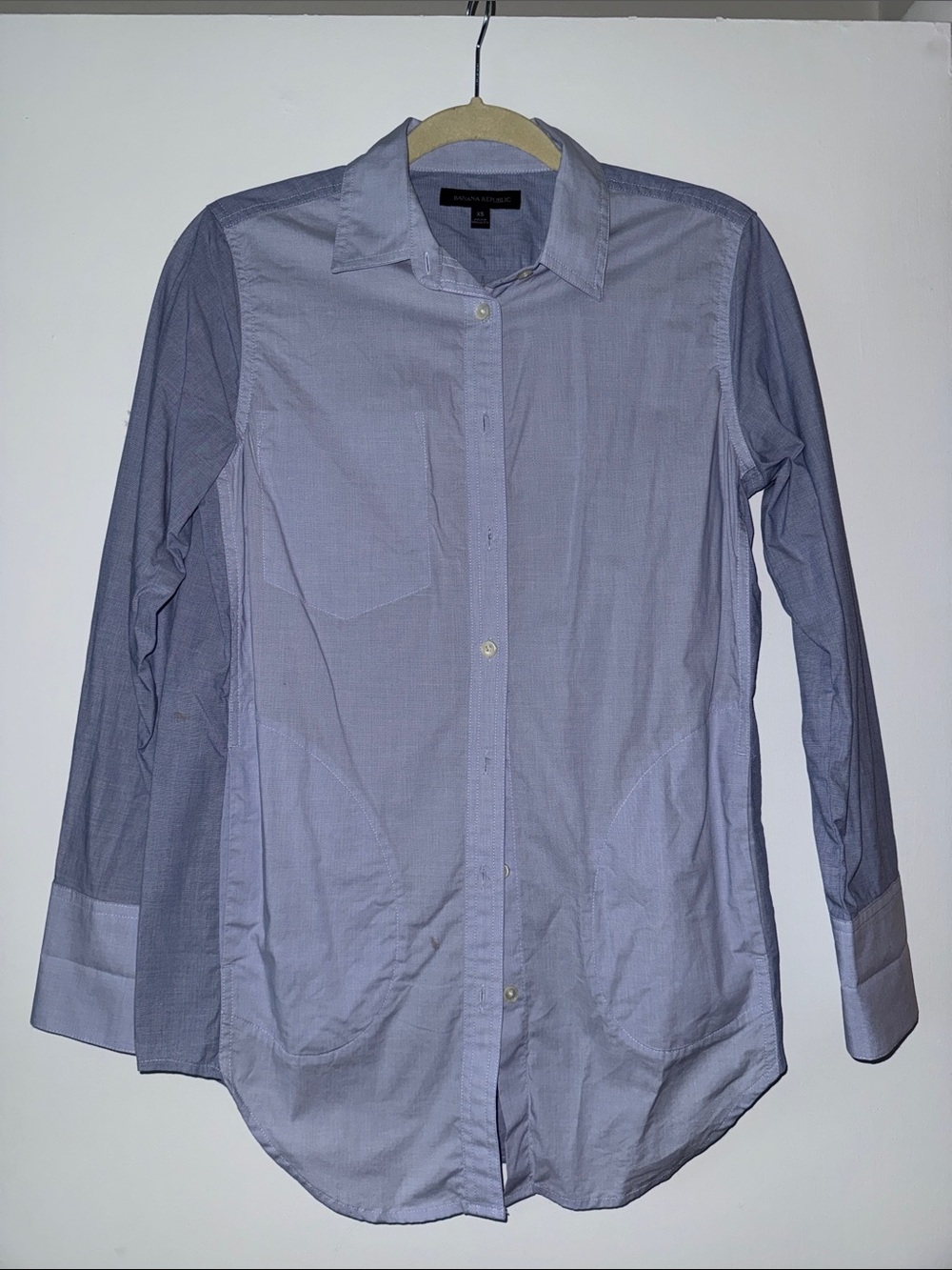 Banana Republic women's contrasting Blue Button-Down Shirt
